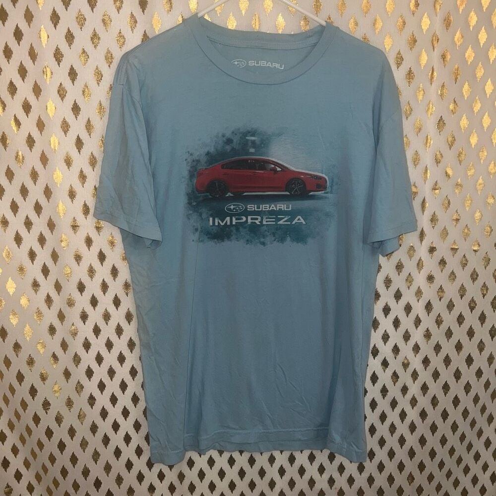 Impreza Subaru t-shirt blue golden goods size L
